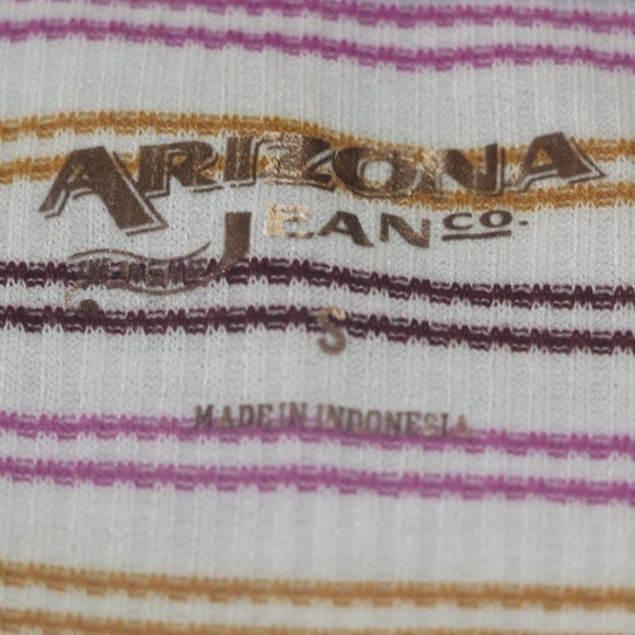 Arizona Jeans Striped Lace Up Short Sleeve Top - Picture 3 of 7